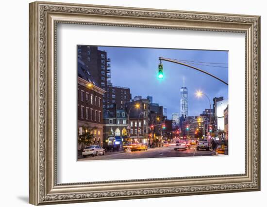 One World Trade Center from 7th Avenue, Greenwich Village, Manhattan, New York City, New York, USA-Jon Arnold-Framed Photographic Print