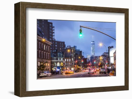 One World Trade Center from 7th Avenue, Greenwich Village, Manhattan, New York City, New York, USA-Jon Arnold-Framed Photographic Print