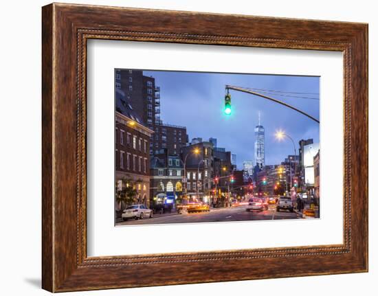 One World Trade Center from 7th Avenue, Greenwich Village, Manhattan, New York City, New York, USA-Jon Arnold-Framed Photographic Print