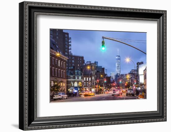 One World Trade Center from 7th Avenue, Greenwich Village, Manhattan, New York City, New York, USA-Jon Arnold-Framed Photographic Print