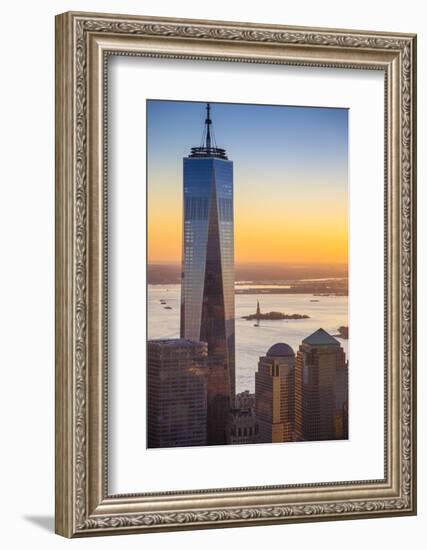 One World Trade Center, Lower Manhattan, New York City, New York, USA-Jon Arnold-Framed Photographic Print