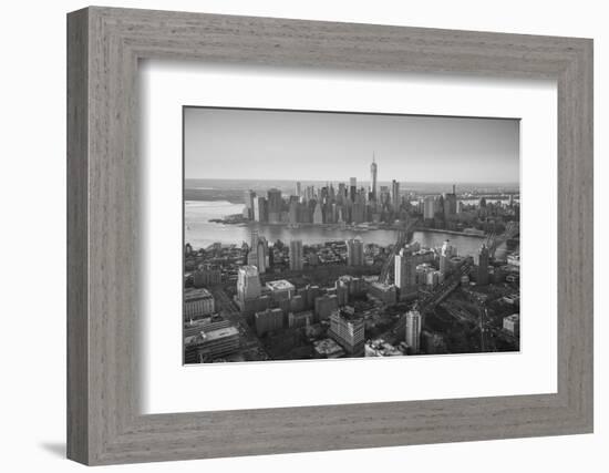 One World Trade Center, Manhattan and Brooklyn Bridges, Manhattan, New York City, New York, USA-Jon Arnold-Framed Photographic Print