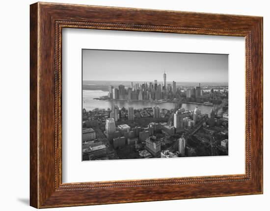 One World Trade Center, Manhattan and Brooklyn Bridges, Manhattan, New York City, New York, USA-Jon Arnold-Framed Photographic Print