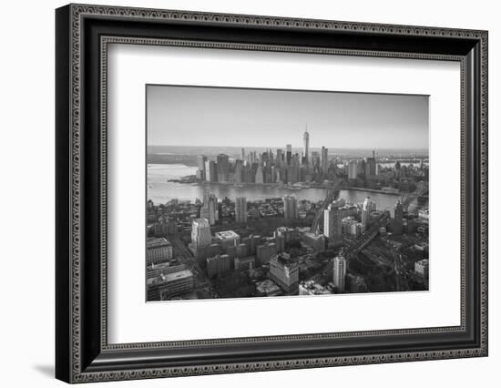 One World Trade Center, Manhattan and Brooklyn Bridges, Manhattan, New York City, New York, USA-Jon Arnold-Framed Photographic Print