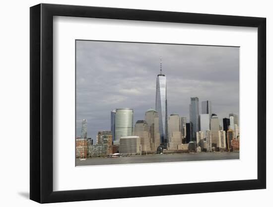 One World Trade Ctr and other Manhattan skyscrapers, from across the Hudson River, Jersey City, NJ-Susan Pease-Framed Photographic Print