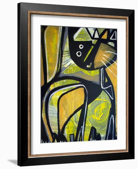 One Yellow Cat-Gabriela Avila-Framed Art Print