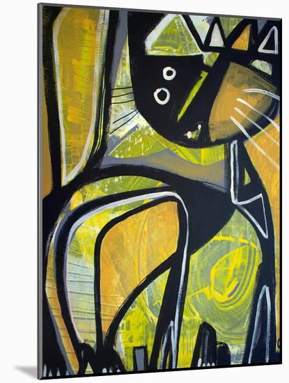 One Yellow Cat-Gabriela Avila-Mounted Art Print