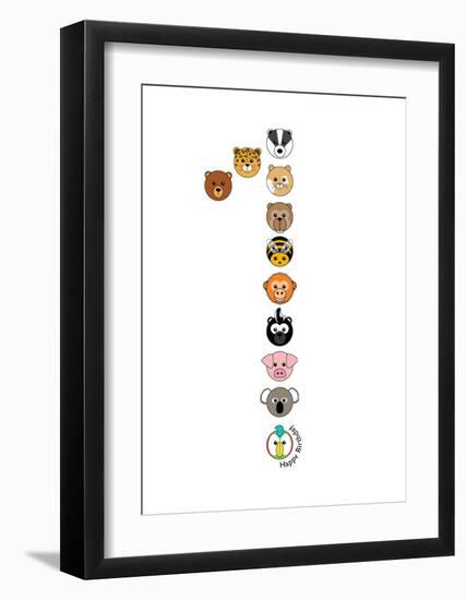 One-null-Framed Art Print