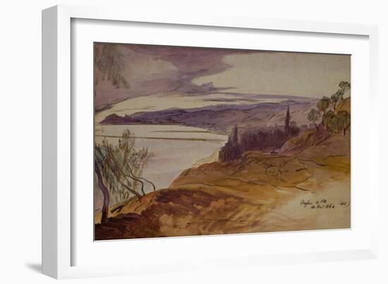 Oneglia, 1864 ink and watercolor-Edward Lear-Framed Giclee Print