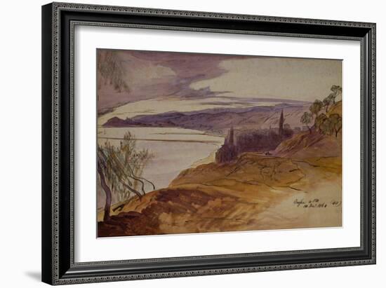 Oneglia, 1864 ink and watercolor-Edward Lear-Framed Giclee Print