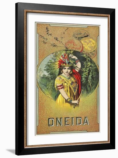 Oneida Brand Tobacco Label-Lantern Press-Framed Art Print