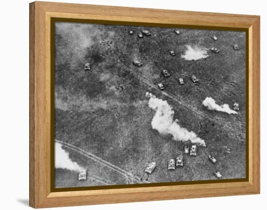 Ongoing Tank Battle Between Russian and German Armor During WWII-null-Framed Premier Image Canvas