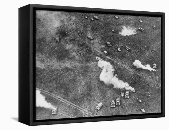 Ongoing Tank Battle Between Russian and German Armor During WWII-null-Framed Premier Image Canvas