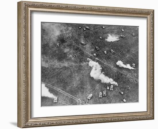 Ongoing Tank Battle Between Russian and German Armor During WWII-null-Framed Photographic Print