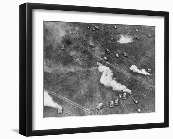 Ongoing Tank Battle Between Russian and German Armor During WWII-null-Framed Photographic Print