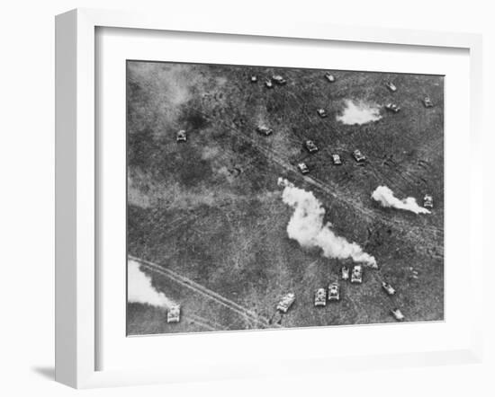 Ongoing Tank Battle Between Russian and German Armor During WWII-null-Framed Photographic Print