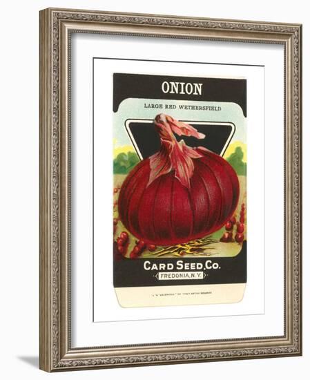 Onion Seed Packet-null-Framed Art Print