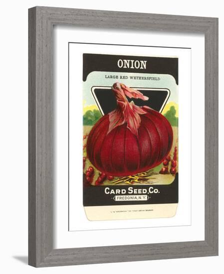 Onion Seed Packet-null-Framed Art Print