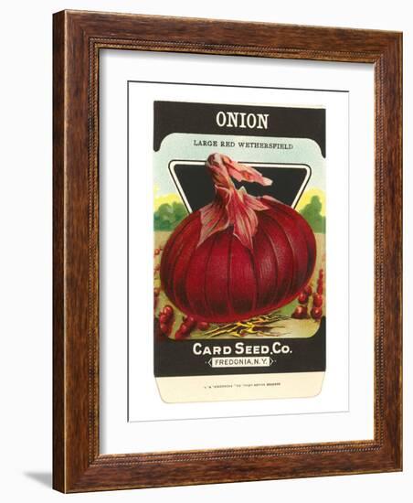 Onion Seed Packet-null-Framed Art Print