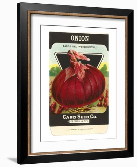 Onion Seed Packet-null-Framed Art Print