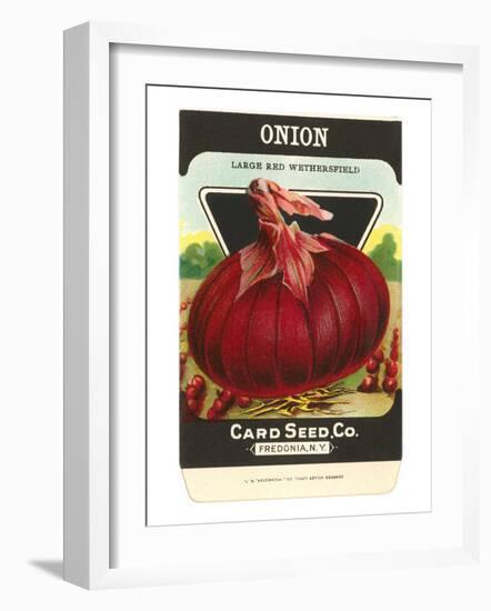 Onion Seed Packet-null-Framed Art Print