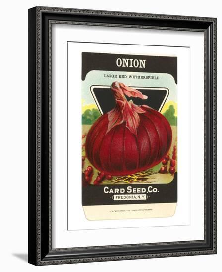 Onion Seed Packet-null-Framed Art Print