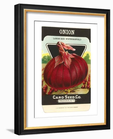 Onion Seed Packet-null-Framed Art Print