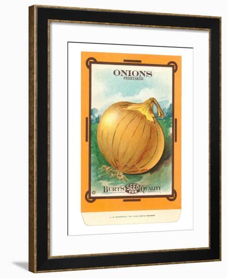 Onion Seed Packet-null-Framed Art Print