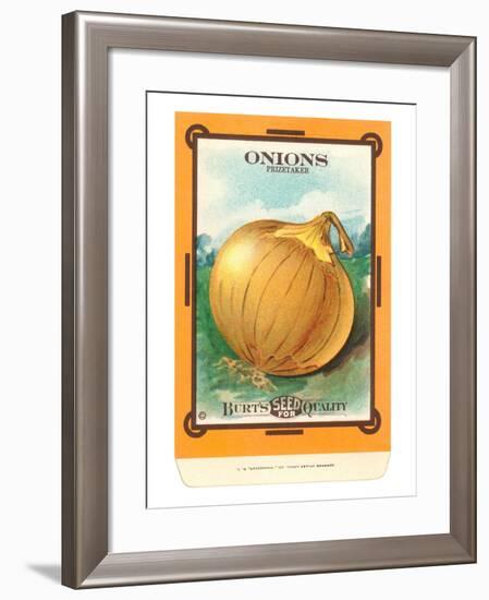 Onion Seed Packet-null-Framed Art Print