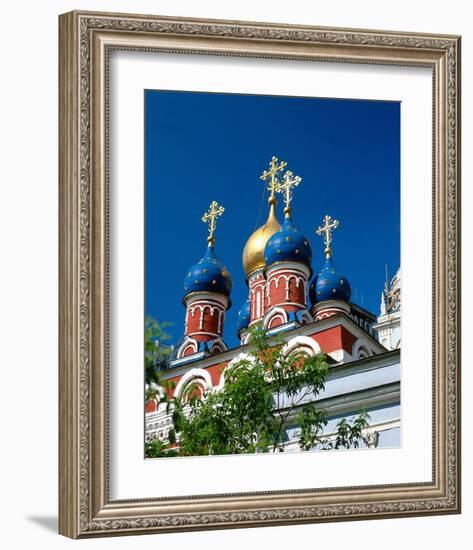 Onion towers, Moscow, Russia-null-Framed Art Print