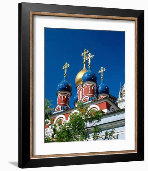 Onion towers, Moscow, Russia-null-Framed Art Print