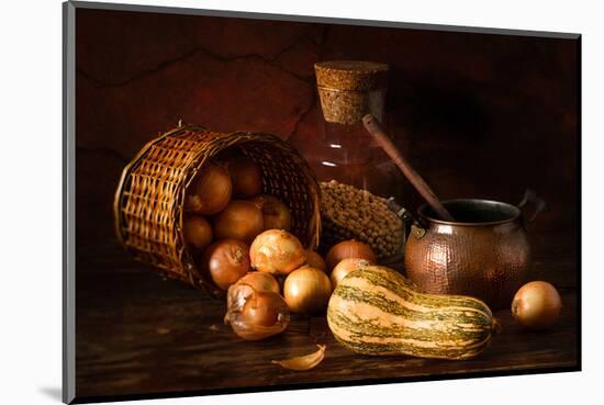 Onions and Pumpkin-null-Mounted Premium Giclee Print
