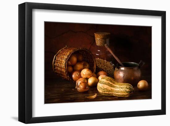 Onions and Pumpkin-null-Framed Art Print