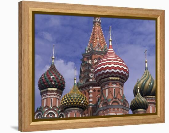 Onions of St. Basil's Cathedral, Red Square, Moscow, Russia-Bill Bachmann-Framed Premier Image Canvas