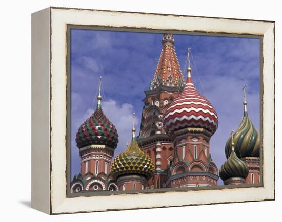 Onions of St. Basil's Cathedral, Red Square, Moscow, Russia-Bill Bachmann-Framed Premier Image Canvas