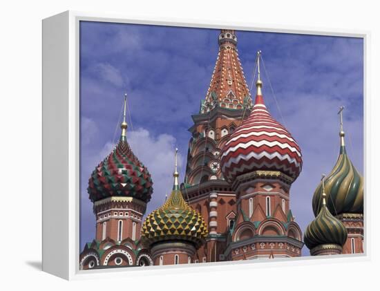 Onions of St. Basil's Cathedral, Red Square, Moscow, Russia-Bill Bachmann-Framed Premier Image Canvas