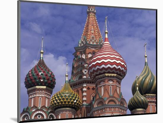 Onions of St. Basil's Cathedral, Red Square, Moscow, Russia-Bill Bachmann-Mounted Photographic Print