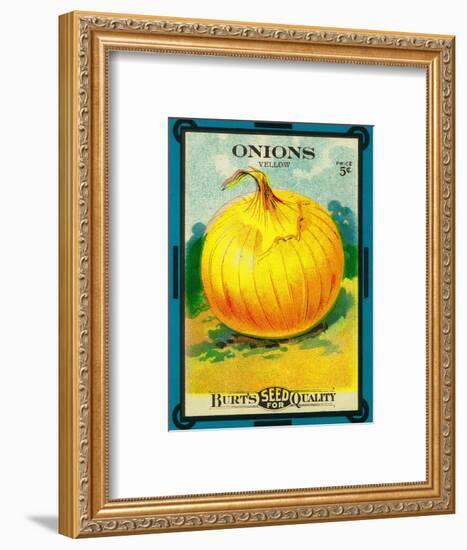 Onions Seed Packet-Lantern Press-Framed Art Print