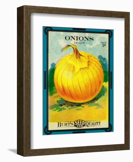 Onions Seed Packet-Lantern Press-Framed Art Print