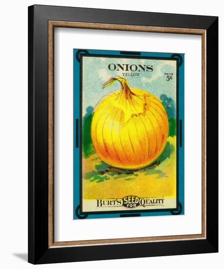 Onions Seed Packet-Lantern Press-Framed Art Print