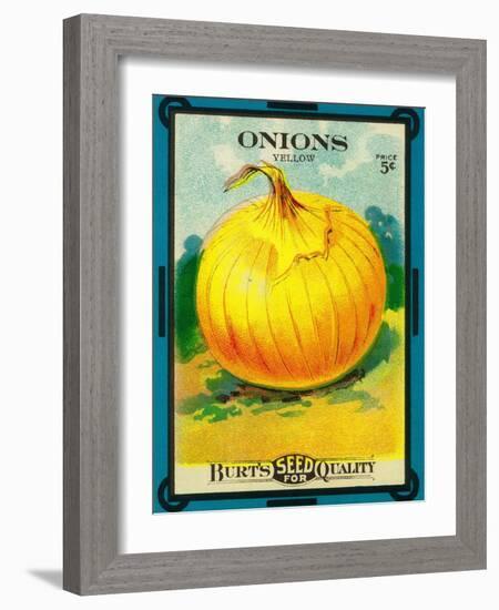 Onions Seed Packet-Lantern Press-Framed Art Print