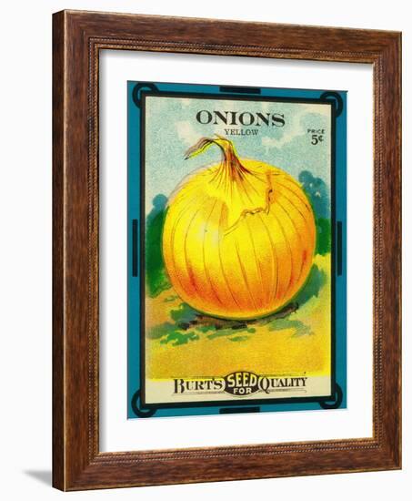 Onions Seed Packet-Lantern Press-Framed Art Print