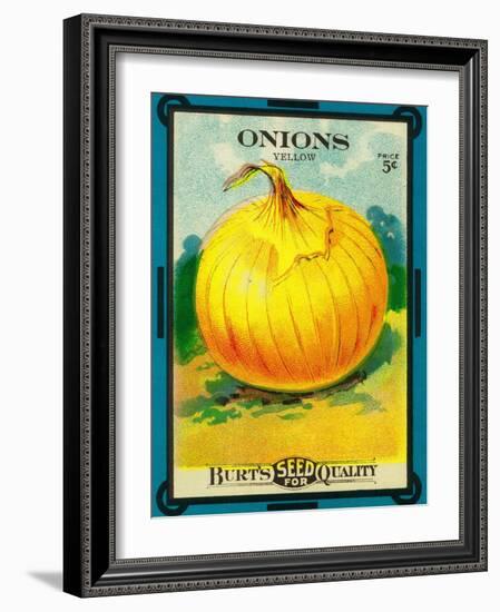 Onions Seed Packet-Lantern Press-Framed Art Print