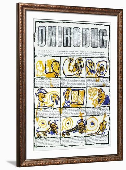 Oniroduc-Pierre Alechinsky-Framed Premium Edition