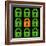 Online Web Security Concept Represented in 8-Bit Pixel-Art Padlock Icons-wongstock-Framed Art Print