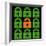 Online Web Security Concept Represented in 8-Bit Pixel-Art Padlock Icons-wongstock-Framed Art Print