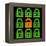 Online Web Security Concept Represented in 8-Bit Pixel-Art Padlock Icons-wongstock-Framed Stretched Canvas