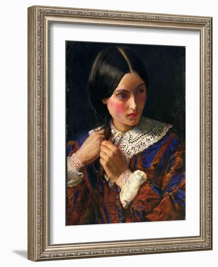 Only a Lock of Hair, C.1857-58-John Everett Millais-Framed Giclee Print