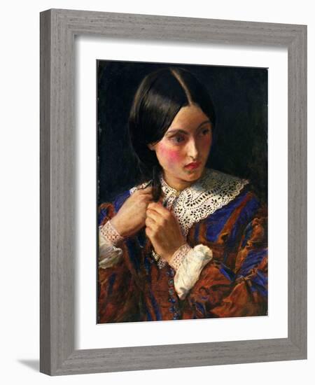 Only a Lock of Hair, C.1857-58-John Everett Millais-Framed Giclee Print