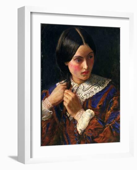 Only a Lock of Hair, C.1857-58-John Everett Millais-Framed Giclee Print